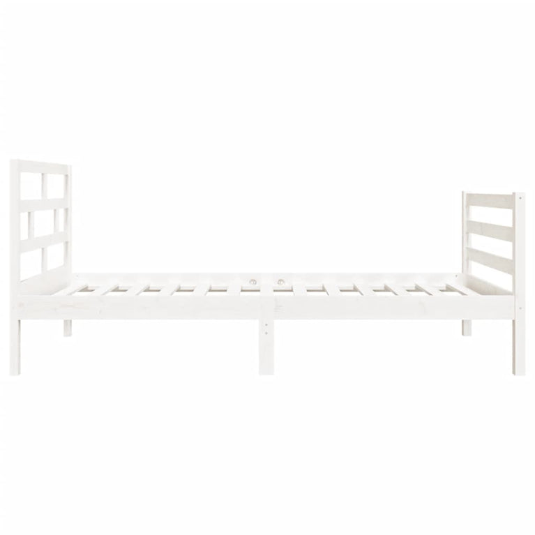 Bedframe massief hout wit 75x190 cm 2FT6 Small Single