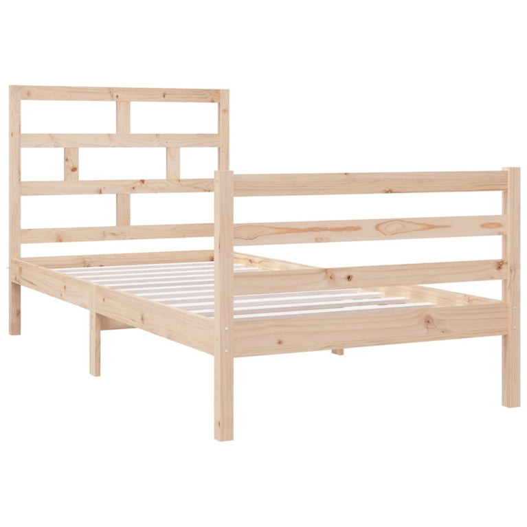 Bedframe massief hout 90x190 cm 3FT single