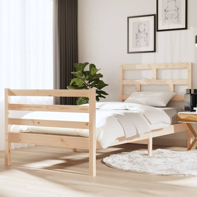 Bedframe massief hout 90x190 cm 3FT single