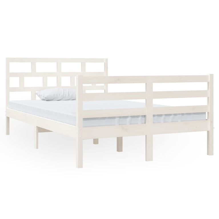 Bedframe massief hout wit 120x190 cm 4FT Small Double