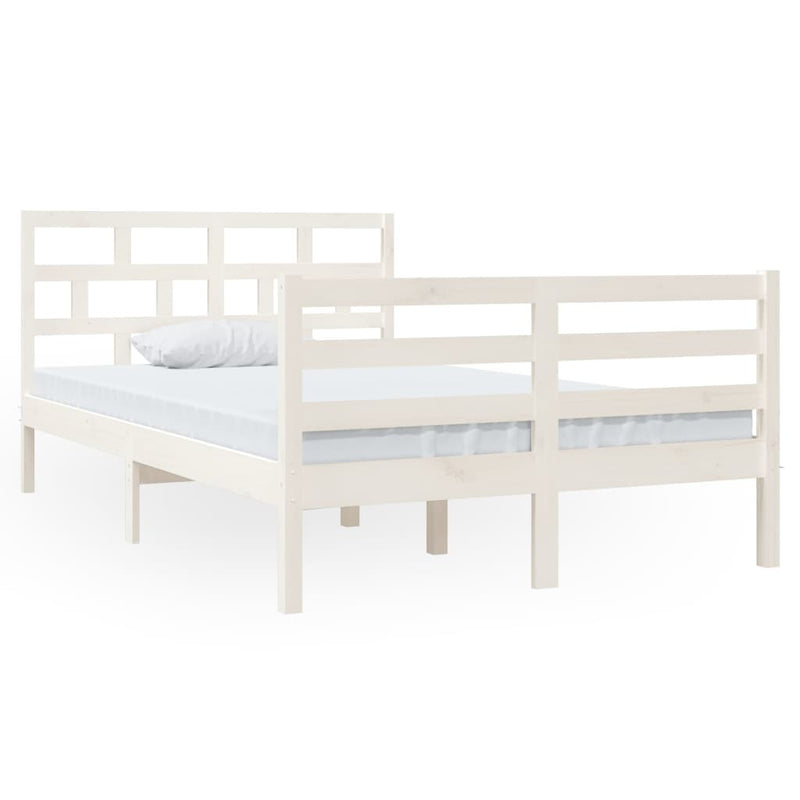Bedframe massief hout wit 120x190 cm 4FT Small Double