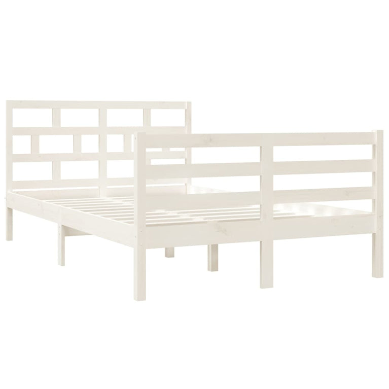 Bedframe massief hout wit 120x190 cm 4FT Small Double