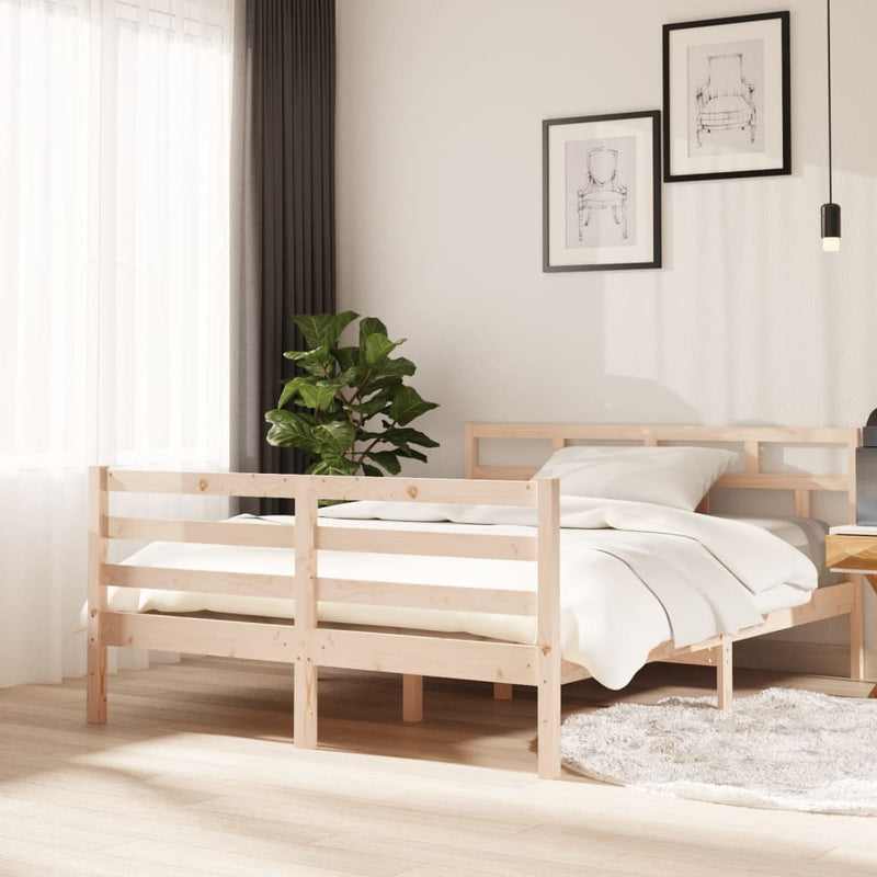 Bedframe massief grenenhout 140x190 cm