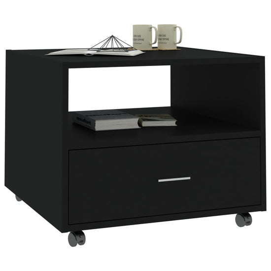 Salontafel 55x55x40 cm bewerkt hout zwart MeubelReus