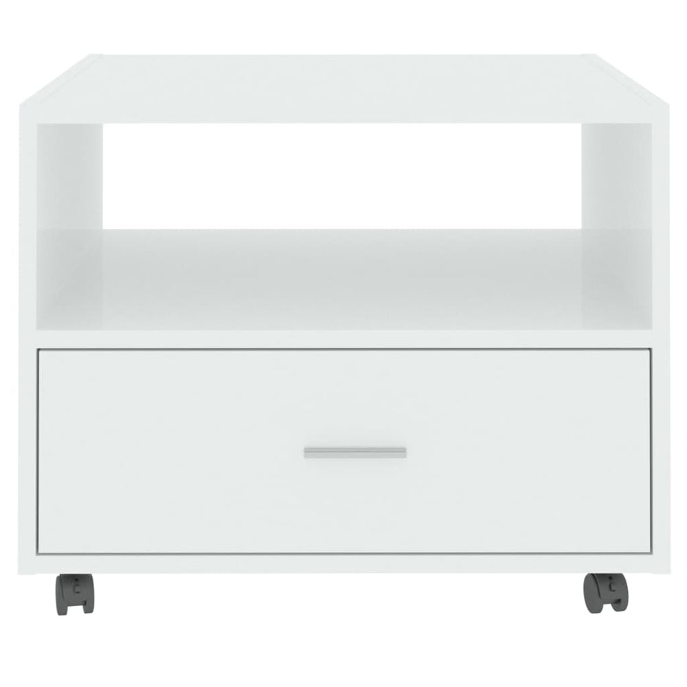 Salontafel 55x55x40 cm bewerkt hout hoogglans wit MeubelReus