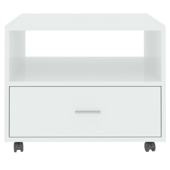 Salontafel 55x55x40 cm bewerkt hout hoogglans wit MeubelReus