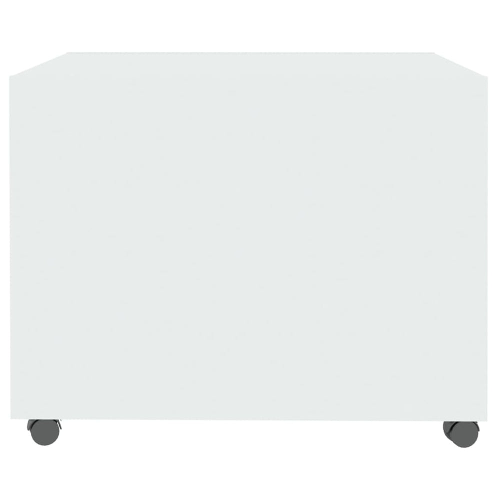 Salontafel 55x55x40 cm bewerkt hout hoogglans wit MeubelReus