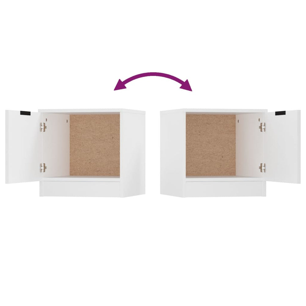 Nachtkastjes 2 st 40x39x40 cm wit MeubelReus