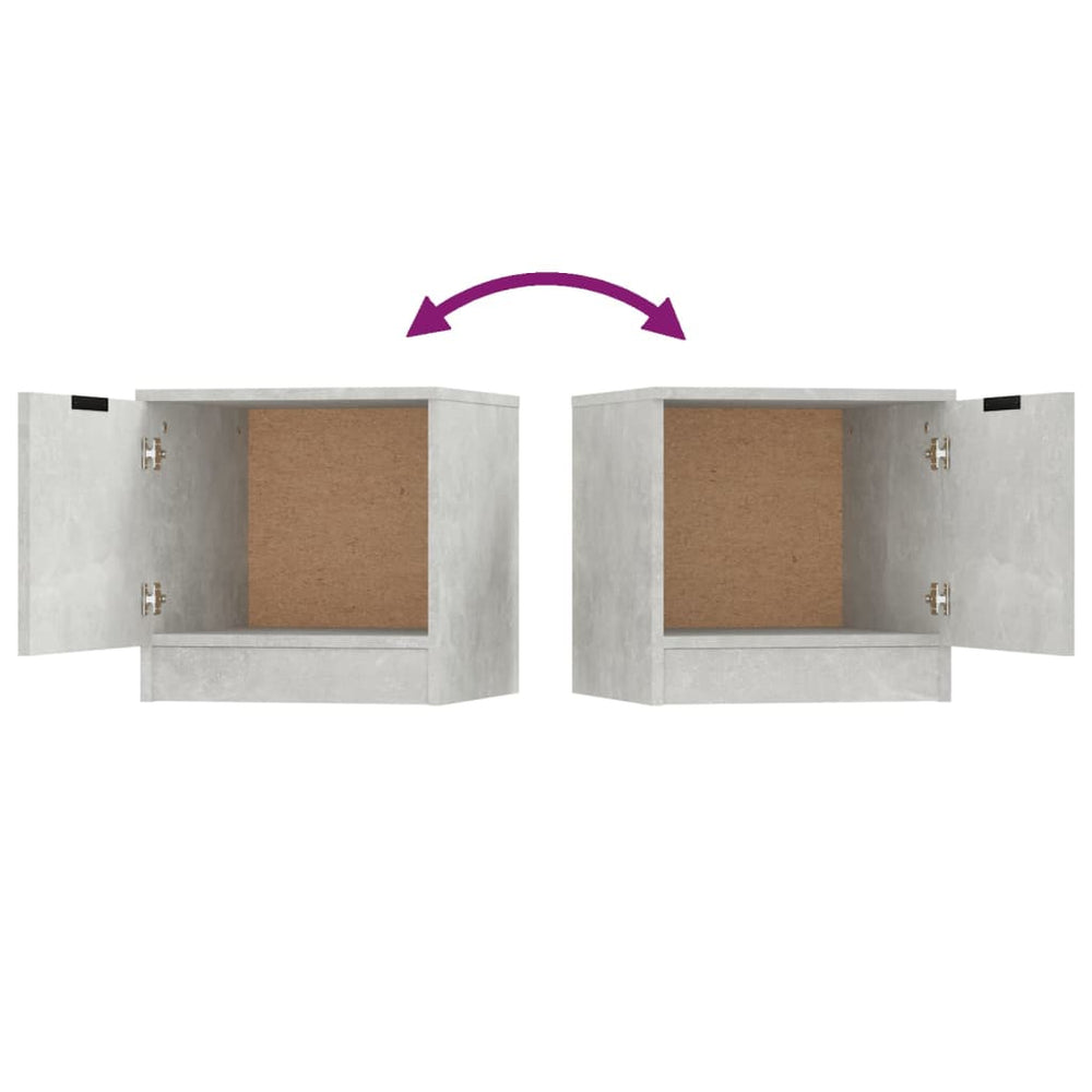 Nachtkastjes 2 st 40x39x40 cm betongrijs MeubelReus