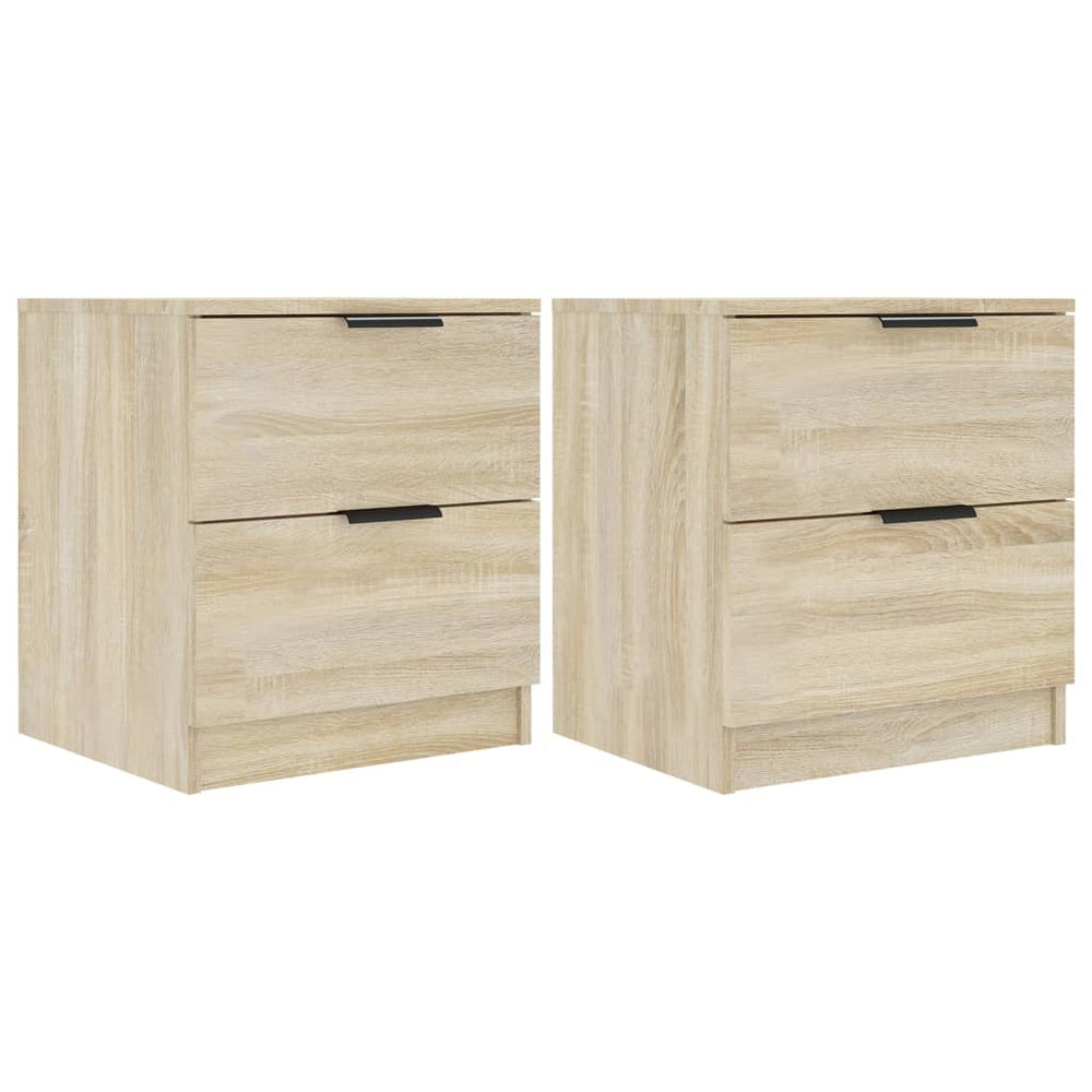 Nachtkastjes 2 st bewerkt hout sonoma eikenkleurig MeubelReus