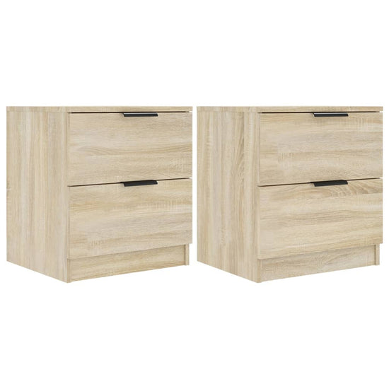 Nachtkastjes 2 st bewerkt hout sonoma eikenkleurig MeubelReus