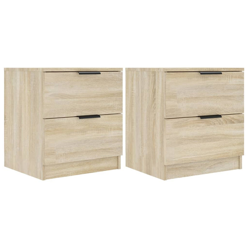 Nachtkastjes 2 st bewerkt hout sonoma eikenkleurig MeubelReus