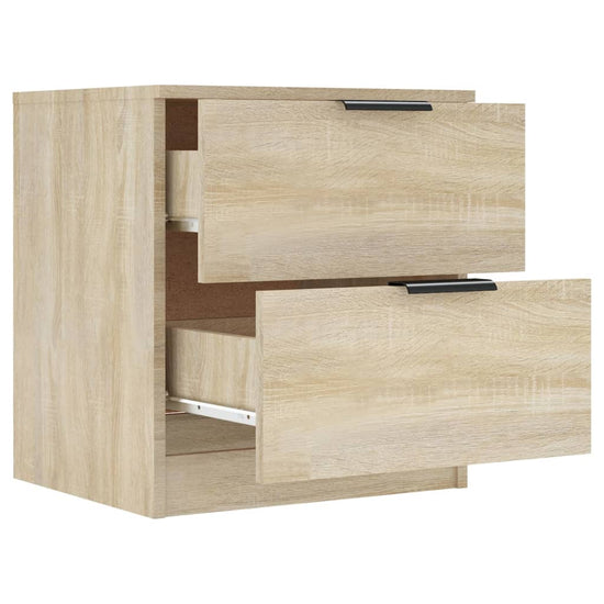 Nachtkastjes 2 st bewerkt hout sonoma eikenkleurig MeubelReus