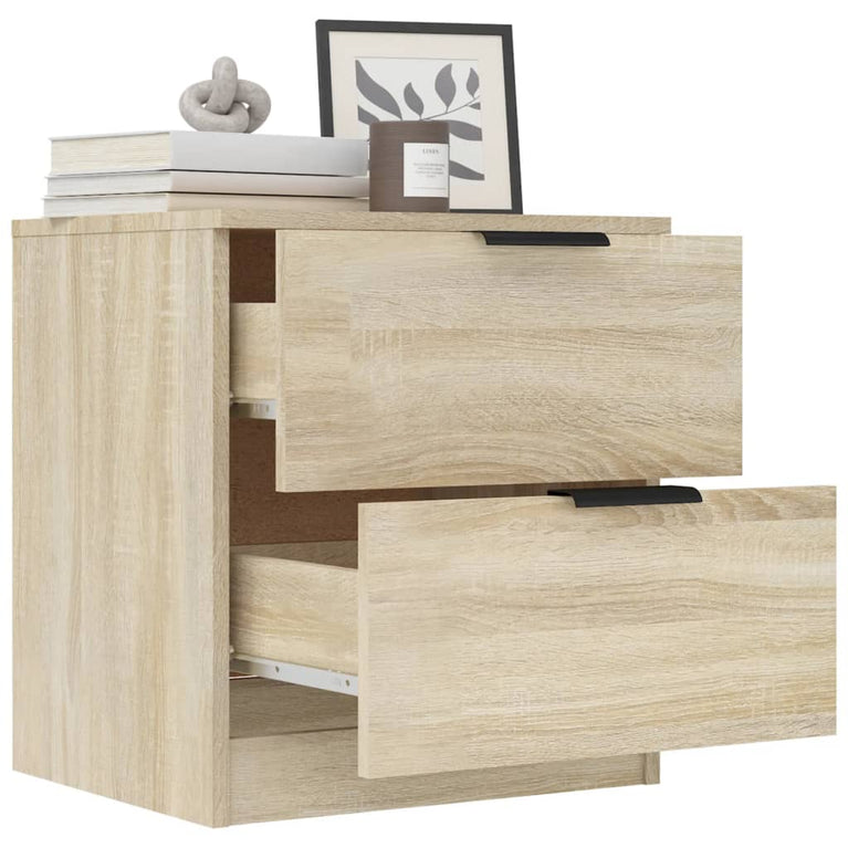 Nachtkastjes 2 st bewerkt hout sonoma eikenkleurig MeubelReus