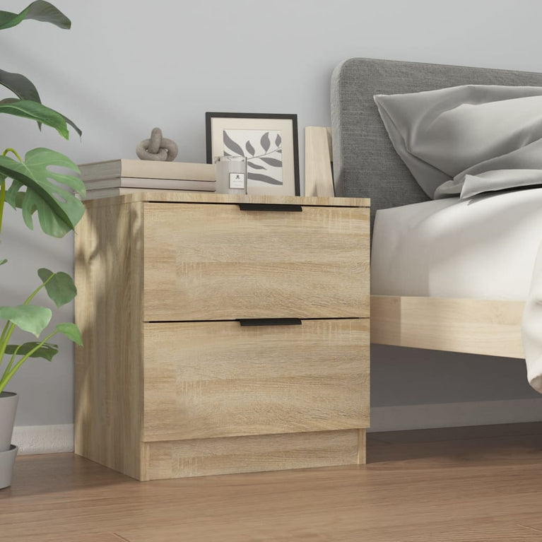 Nachtkastjes 2 st bewerkt hout sonoma eikenkleurig MeubelReus