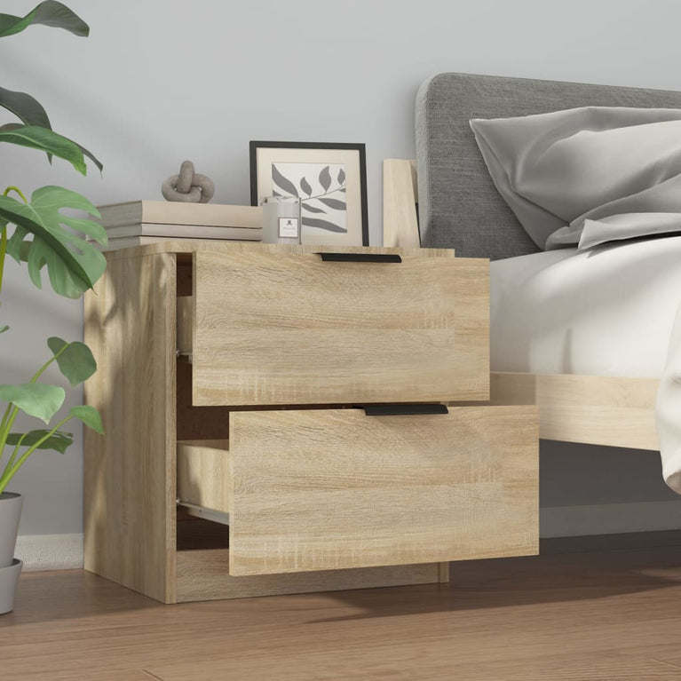 Nachtkastjes 2 st bewerkt hout sonoma eikenkleurig MeubelReus