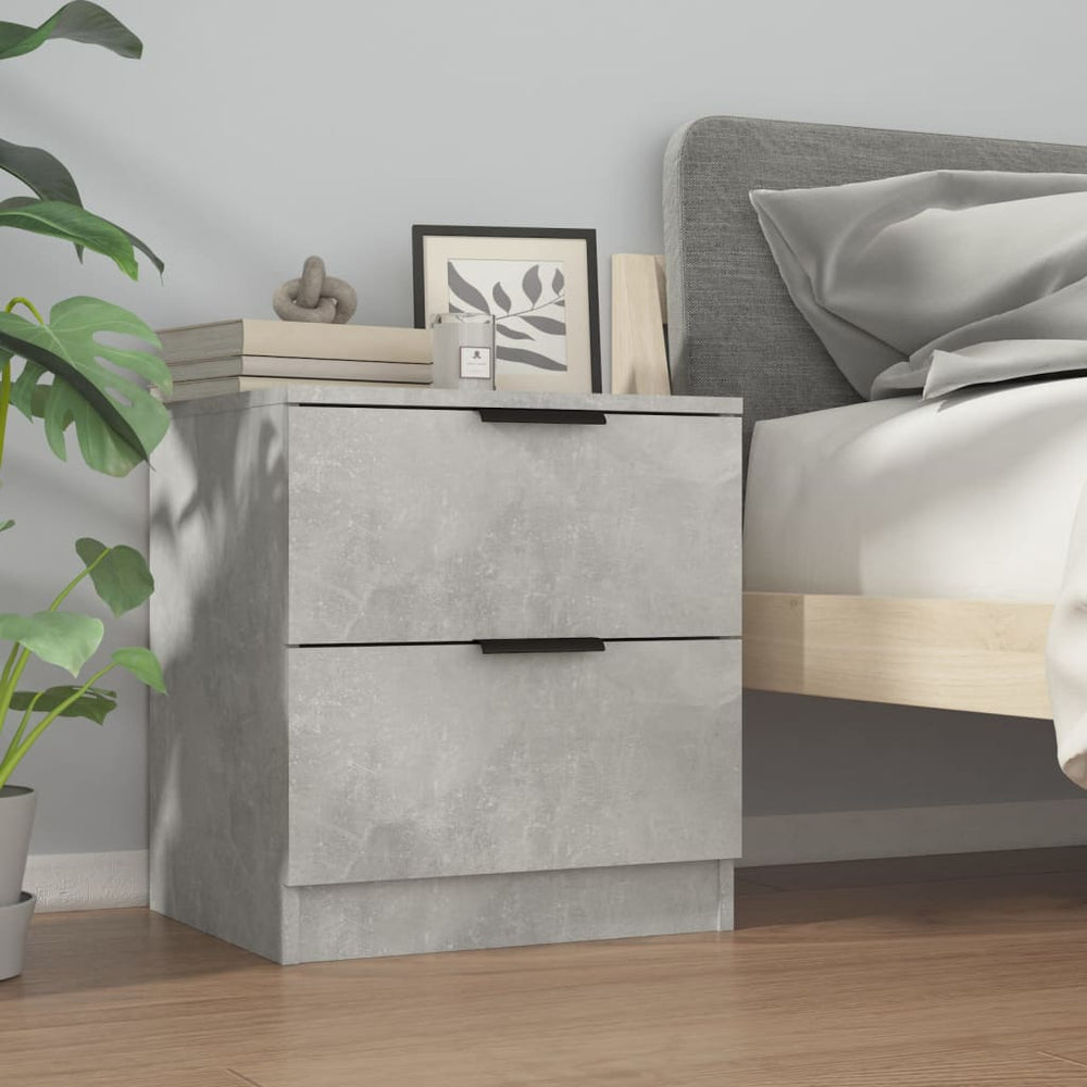 Nachtkastjes 2 st bewerkt hout betongrijs MeubelReus