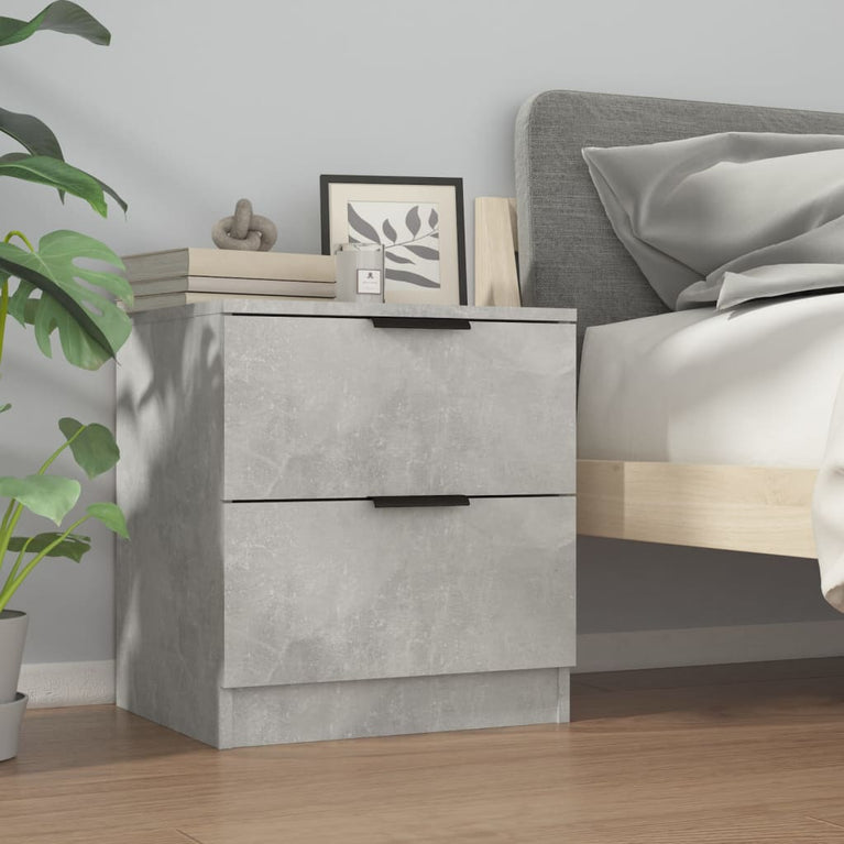 Nachtkastjes 2 st bewerkt hout betongrijs MeubelReus