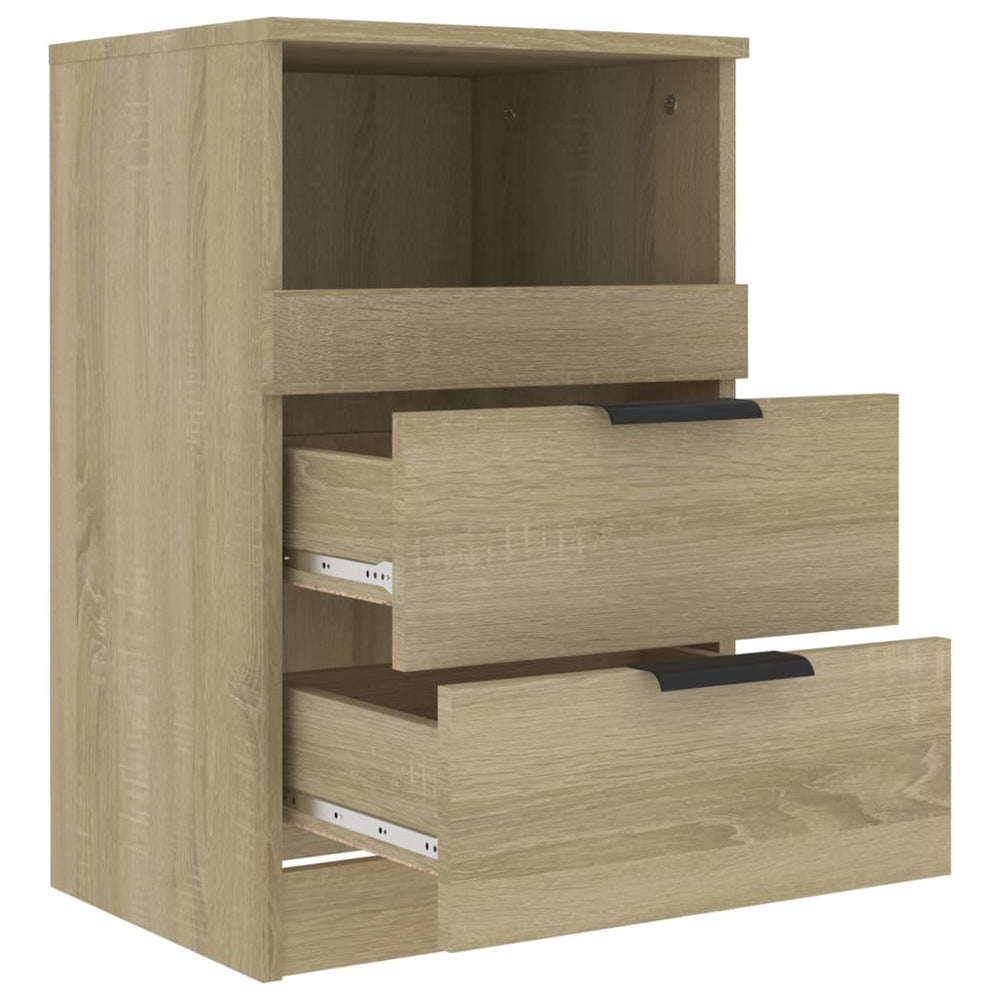 Nachtkastjes 2 st bewerkt hout sonoma eikenkleurig MeubelReus