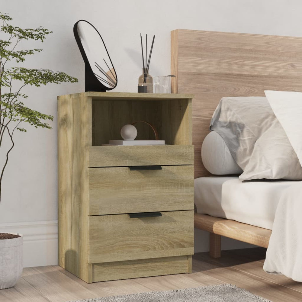 Nachtkastjes 2 st bewerkt hout sonoma eikenkleurig MeubelReus