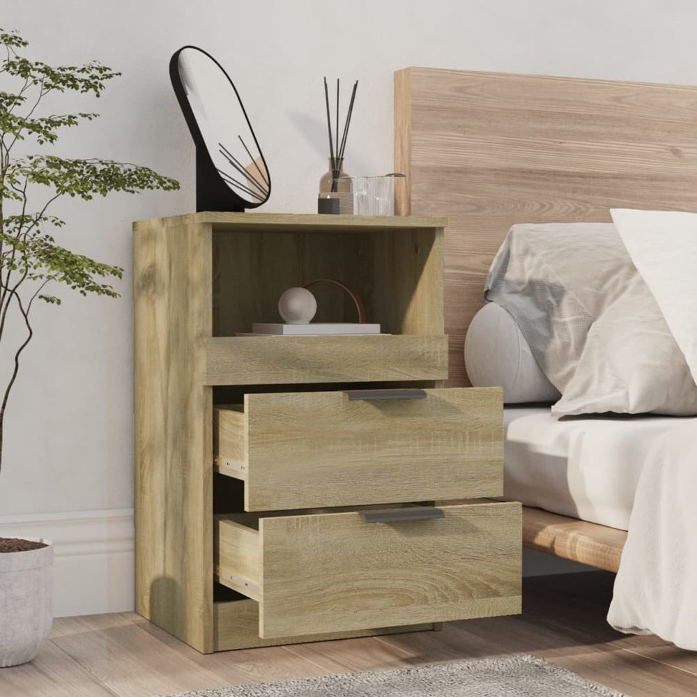 Nachtkastjes 2 st bewerkt hout sonoma eikenkleurig MeubelReus