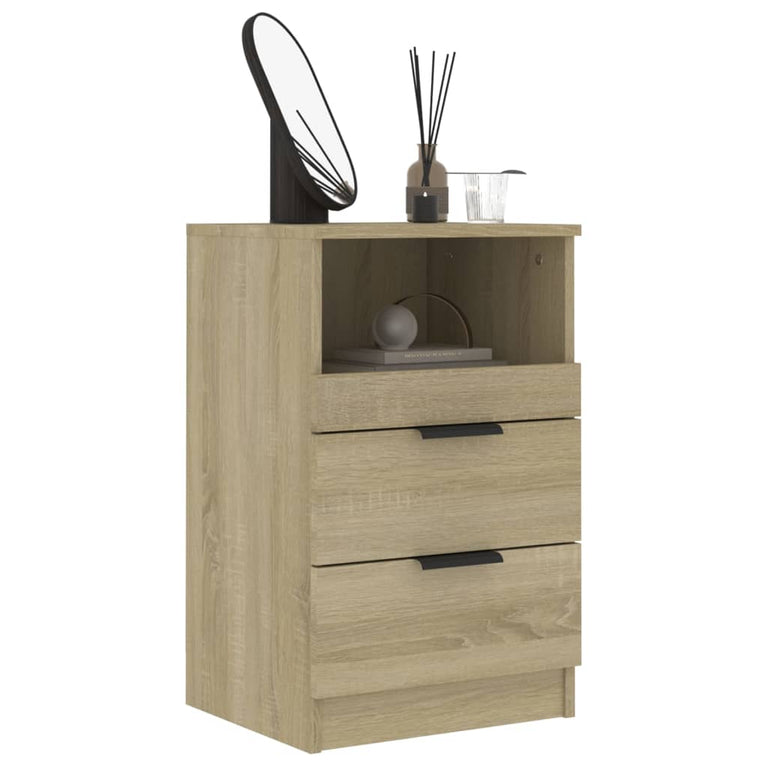 Nachtkastjes 2 st bewerkt hout sonoma eikenkleurig MeubelReus
