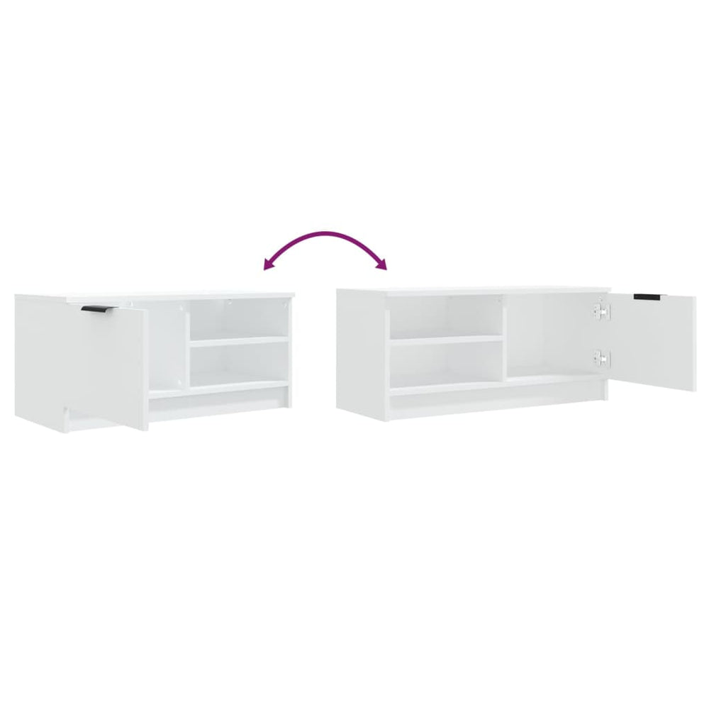 Tv-meubel 80x35x36,5 cm bewerkt hout wit MeubelReus