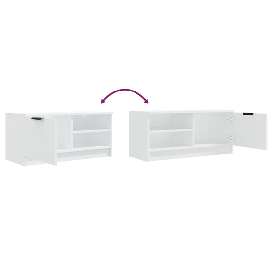 Tv-meubel 80x35x36,5 cm bewerkt hout wit MeubelReus