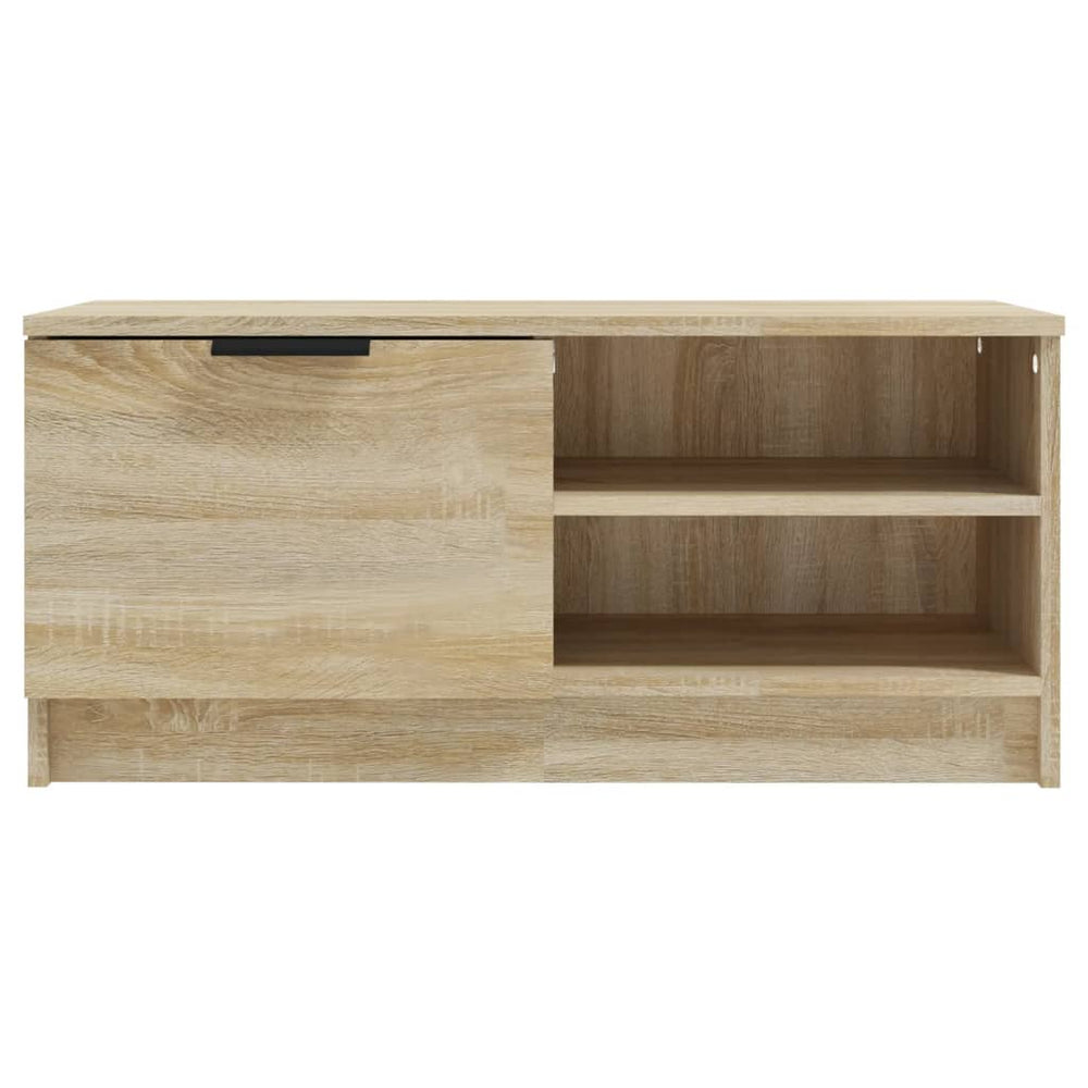 Tv-meubel 80x35x36,5 cm bewerkt hout sonoma eikenkleurig MeubelReus