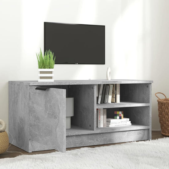 Tv-meubel 80x35x36,5 cm bewerkt hout betongrijs MeubelReus
