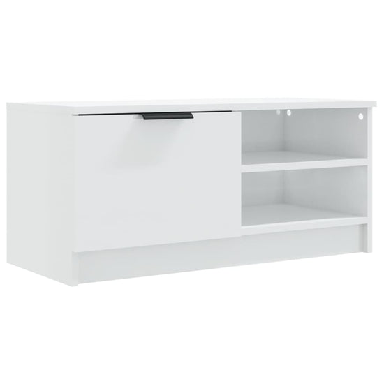 Tv-meubel 80x35x36,5 cm bewerkt hout hoogglans wit MeubelReus