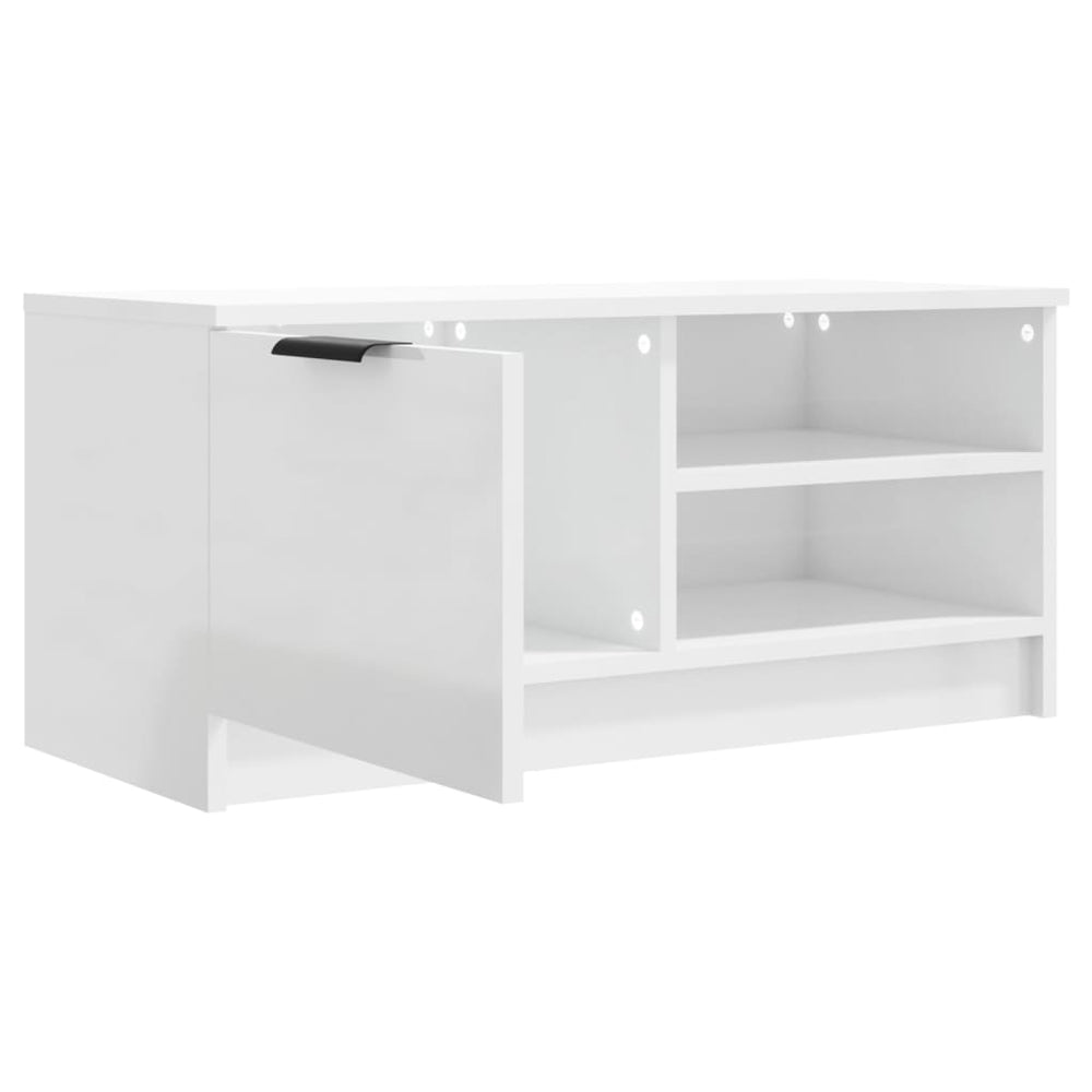 Tv-meubel 80x35x36,5 cm bewerkt hout hoogglans wit MeubelReus