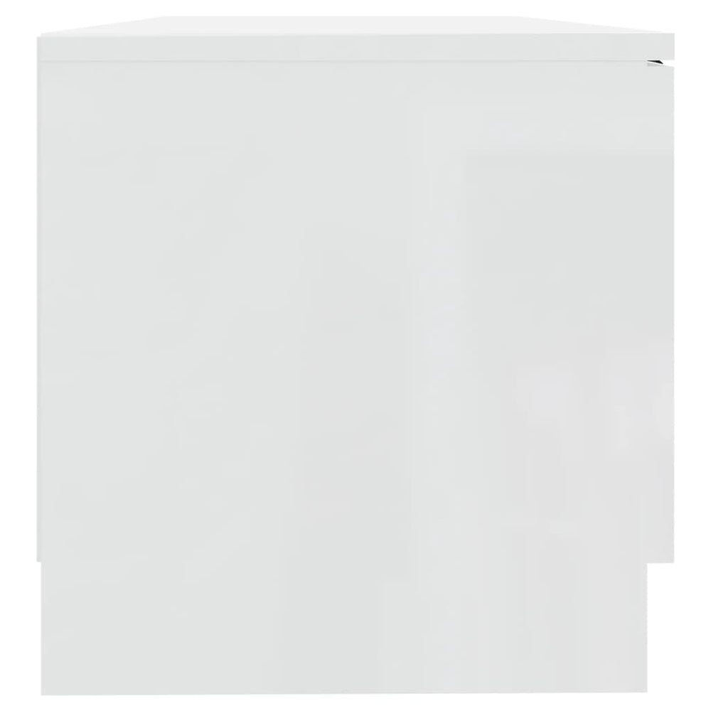 Tv-meubel 80x35x36,5 cm bewerkt hout hoogglans wit MeubelReus