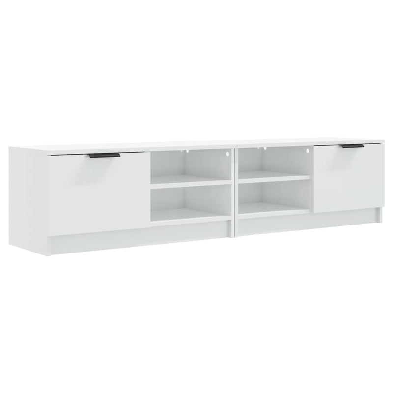 Tv-meubelen 2 st 80x35x36,5 cm bewerkt hout hoogglans wit