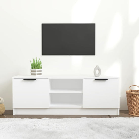Tv-meubel 102x35x36,5 cm bewerkt hout wit MeubelReus