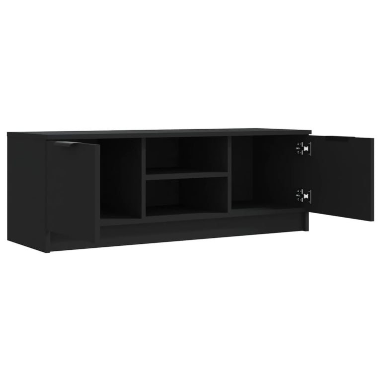 Tv-meubel 102x35x36,5 cm bewerkt hout zwart MeubelReus