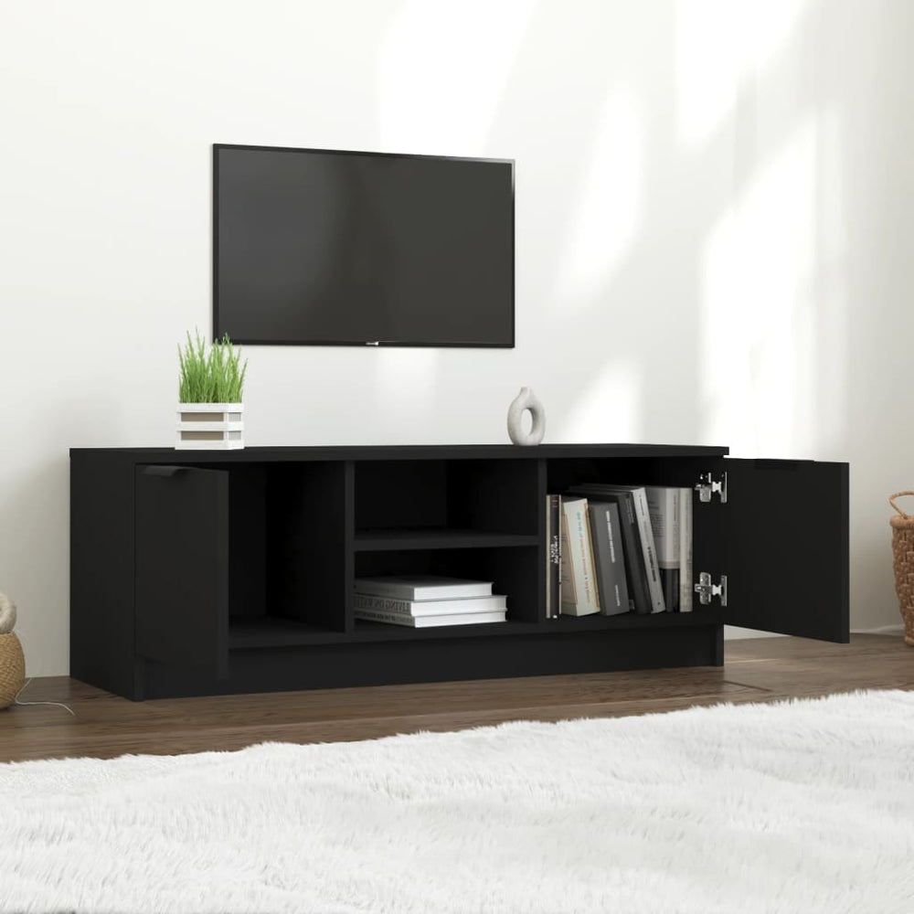 Tv-meubel 102x35x36,5 cm bewerkt hout zwart MeubelReus