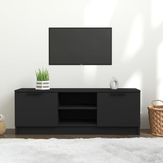 Tv-meubel 102x35x36,5 cm bewerkt hout zwart MeubelReus