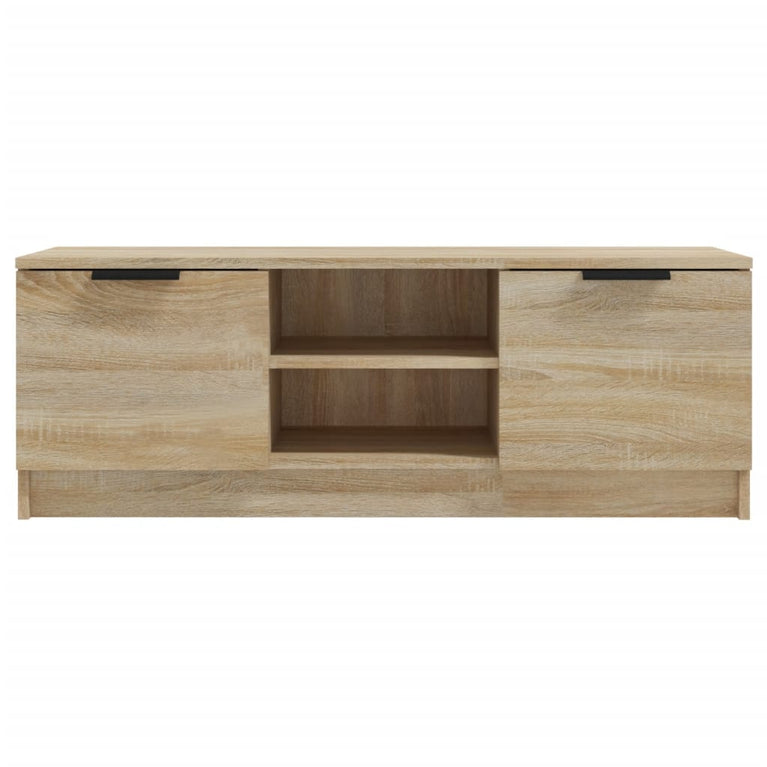 Tv-meubel 102x35x36,5 cm bewerkt hout sonoma eikenkleurig