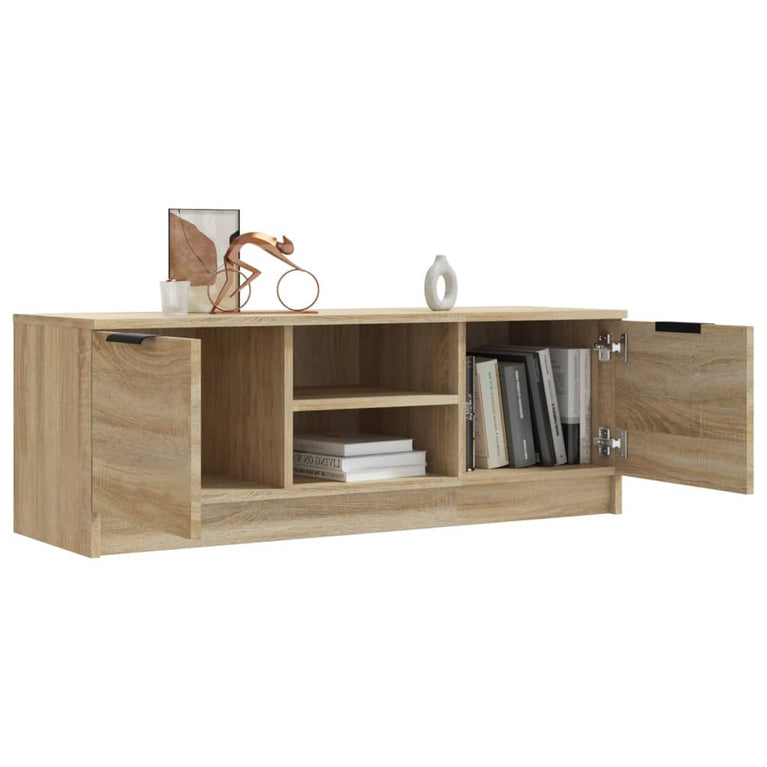 Tv-meubel 102x35x36,5 cm bewerkt hout sonoma eikenkleurig