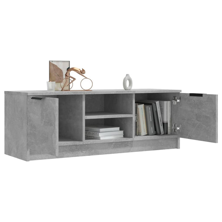 Tv-meubel 102x35x36,5 cm bewerkt hout betongrijs MeubelReus