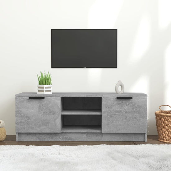Tv-meubel 102x35x36,5 cm bewerkt hout betongrijs MeubelReus