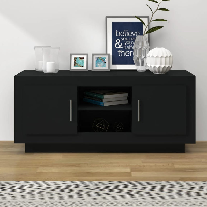 Tv-meubel 102x35x45 cm bewerkt hout zwart MeubelReus