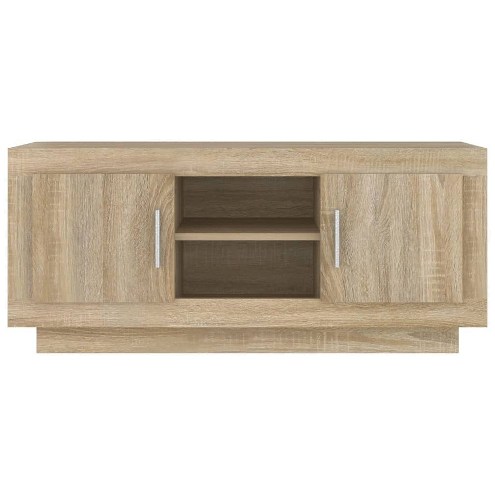 Tv-meubel 102x35x45 cm bewerkt hout sonoma eikenkleurig MeubelReus