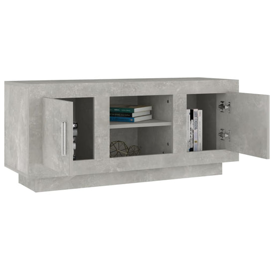 Tv-meubel 102x35x45 cm bewerkt hout betongrijs MeubelReus