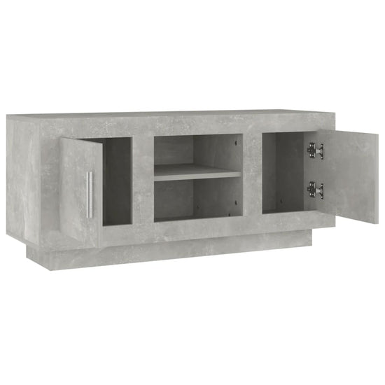 Tv-meubel 102x35x45 cm bewerkt hout betongrijs MeubelReus