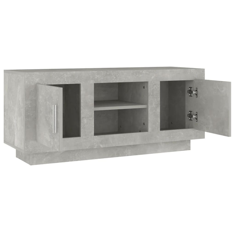 Tv-meubel 102x35x45 cm bewerkt hout betongrijs MeubelReus