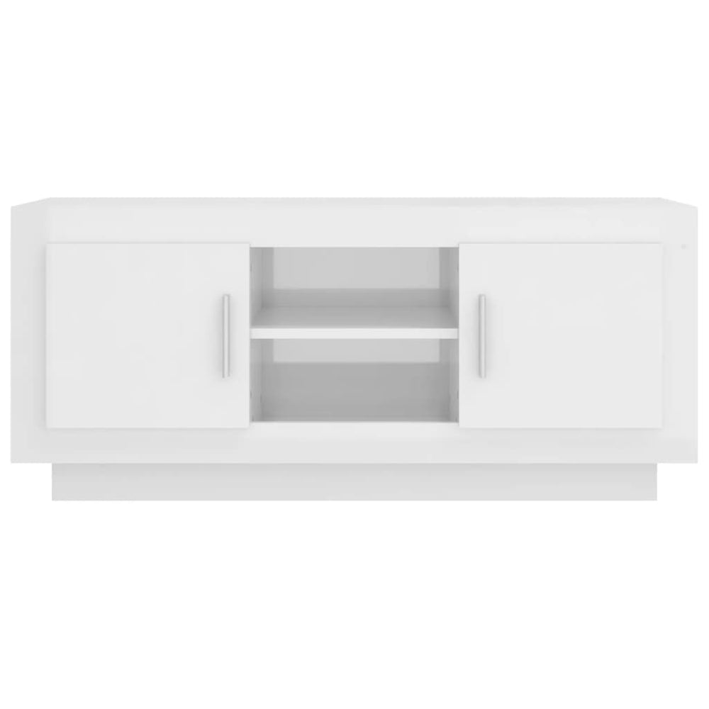 Tv-meubel 102x35x45 cm bewerkt hout hoogglans wit MeubelReus