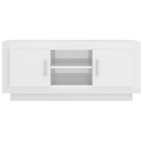 Tv-meubel 102x35x45 cm bewerkt hout hoogglans wit MeubelReus