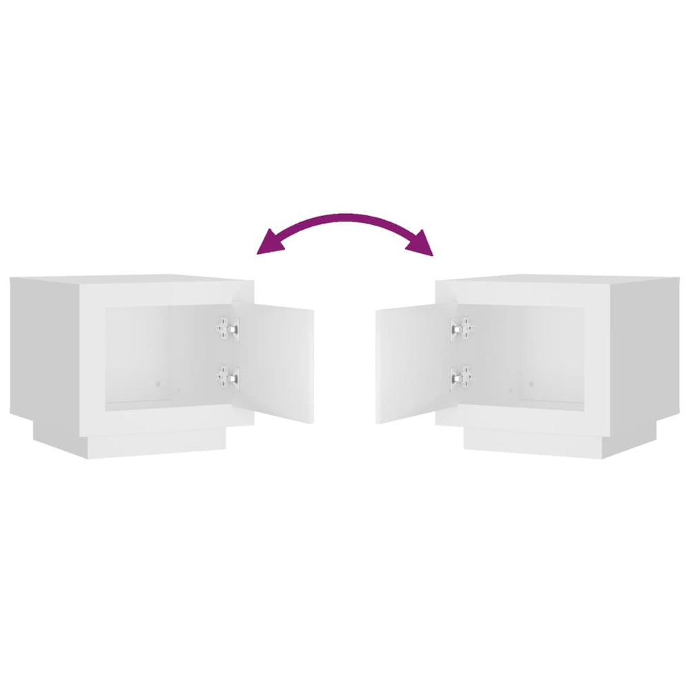 Salontafel 51x50x45 cm bewerkt hout wit MeubelReus